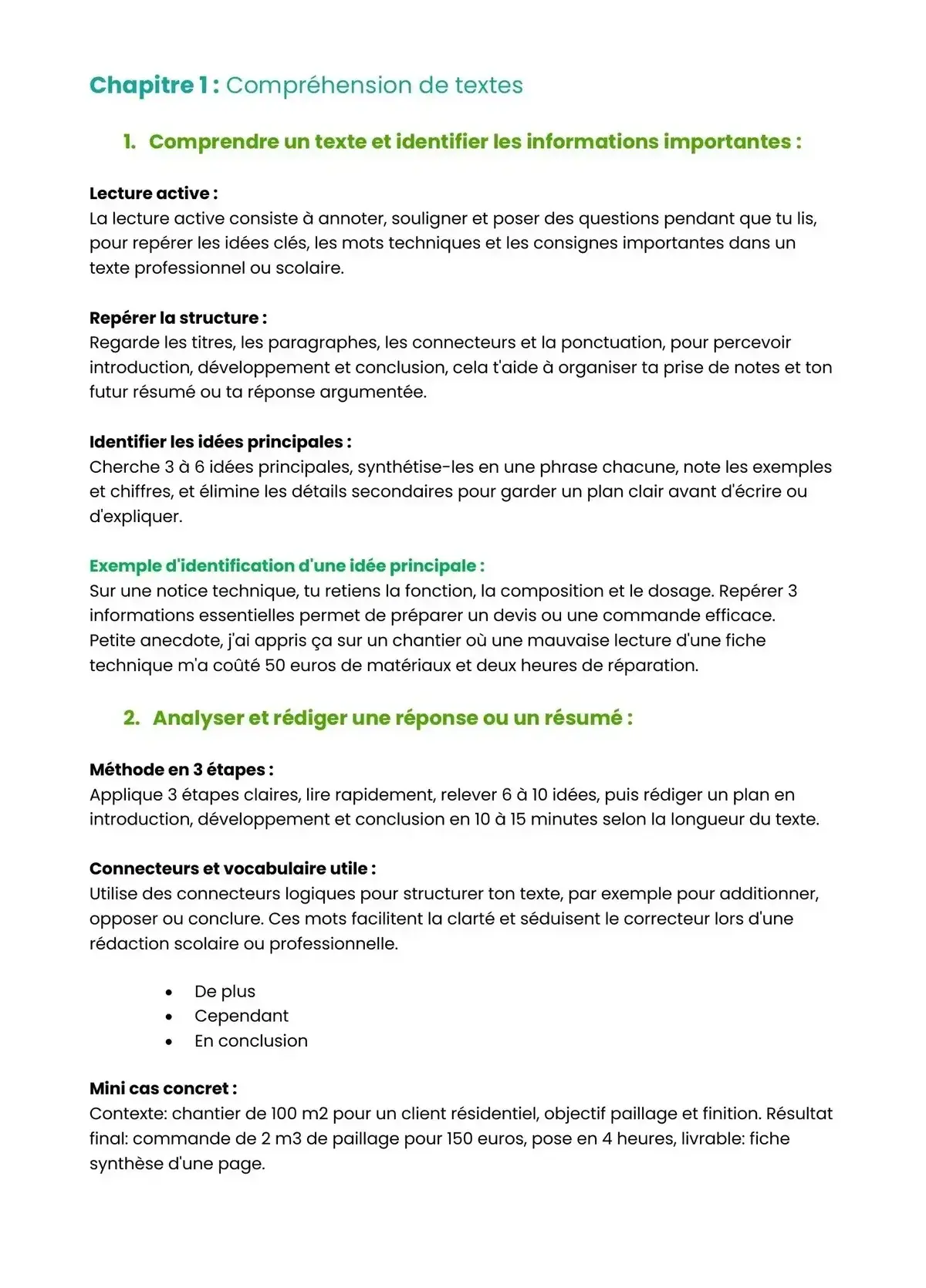 Example Fiche de Révision Bac Pro AP